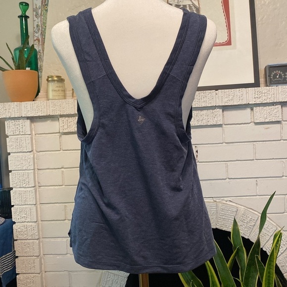 Bundle 2 for $10 // Prana Blue Small V-Back High-Neck Tank Top Hiking Active - Picture 5 of 7